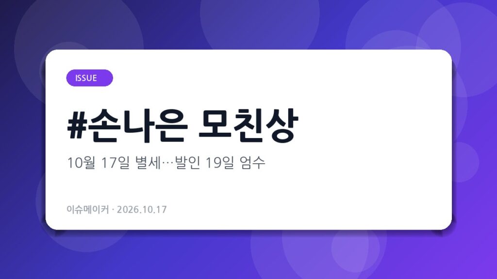손나은 모친상